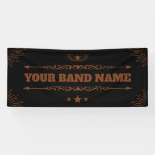 Custom Band Merge Country Western Music Rock Gig Banner