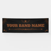 Custom Band Merge Country Western Music Rock Gig Banner (Horizontal)