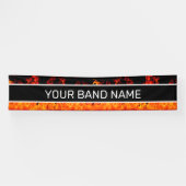 Custom Band Merge Flames Rock & Roll Show Gig Banner (Horizontal)