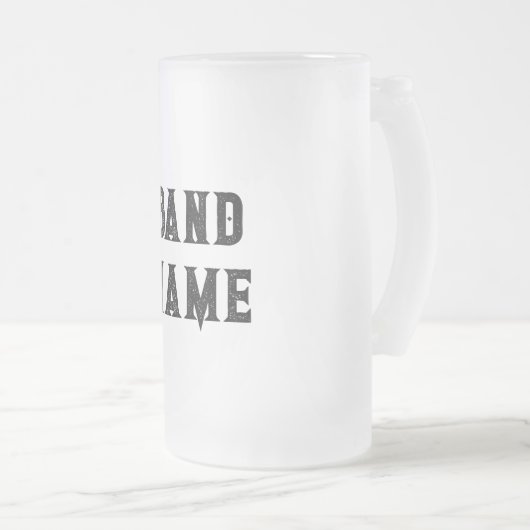 Custom Band Merge Mattglas Bierglas (VorderseiteRechts)