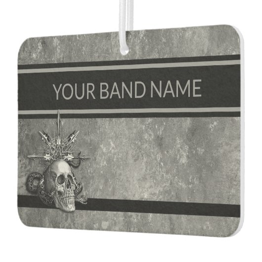Custom Band Merge Rocker Skull Rock & Roll Musik A Autolufterfrischer (Links)