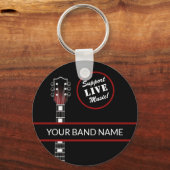 Custom Band Merge Unterstützung Live Music Gitarre Schlüsselanhänger (Vorderseite)