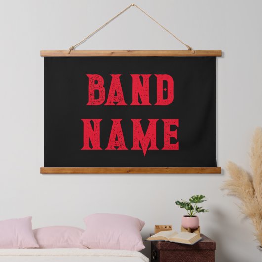 Custom Band Merge Wandteppich Mit Holzrahmen (Schlafzimmer)