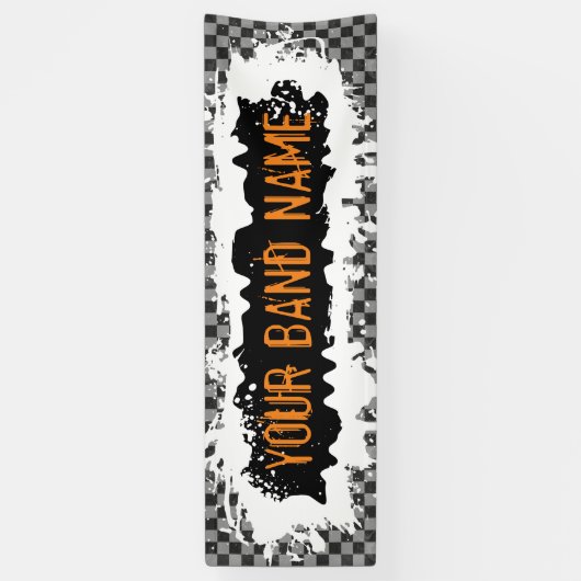 Custom Band Name Merck Punk Rock Show Gig Festival Banner (Vertikal)