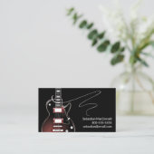 Custom Band Name Rock & Roll Gitarre Musician Musi Visitenkarte (Stehend Vorderseite)