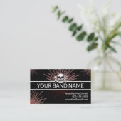 Custom Band Name Rock & Roll Gitarre Musician Musi Visitenkarte (Stehend Vorderseite)