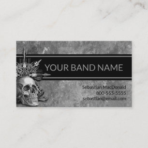 Custom Band Skull Rock Musician Heavy Metal Musik Visitenkarte