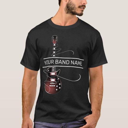 Custom Band T Guitar Rock and Roll Music Merch T-Shirt (Vorderseite)