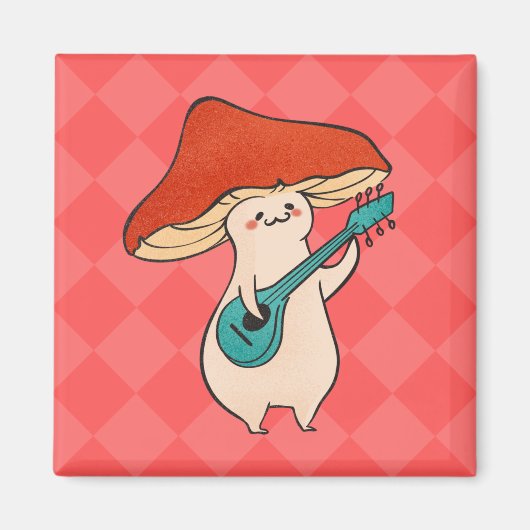 Custom Banjo Mushroom Toadstool 3D Formen Magnet (Vorne)