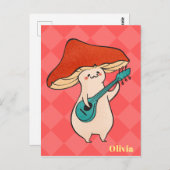 Custom Banjo Pilz Toadstol 3D Formen Postkarte (Vorne/Hinten)