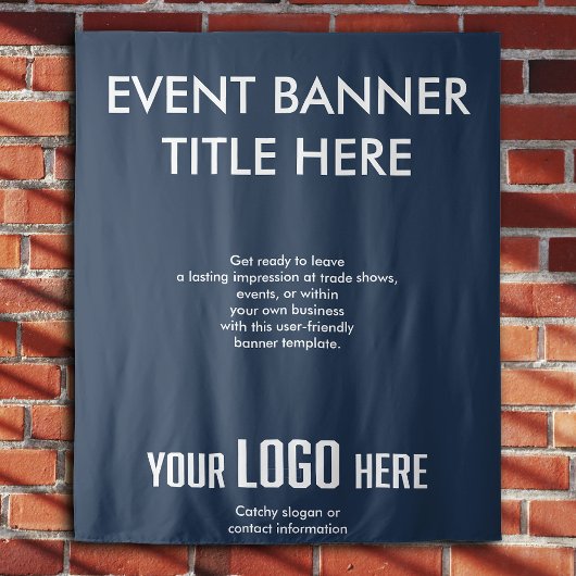 Custom Banner Sign Simple Business Logo Signage Wandteppich