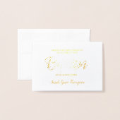 Custom Baptisbaby Mädchen Danke Folienkarte (Vorderseite mit Umschlag)