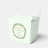 Custom Baptism Favor Box with Olive Wreath Geschenkschachtel (Vorderseite)