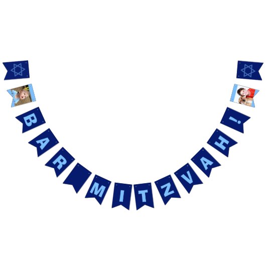 Custom Bar Mitzvah Blue Wimpelkette (Alle)