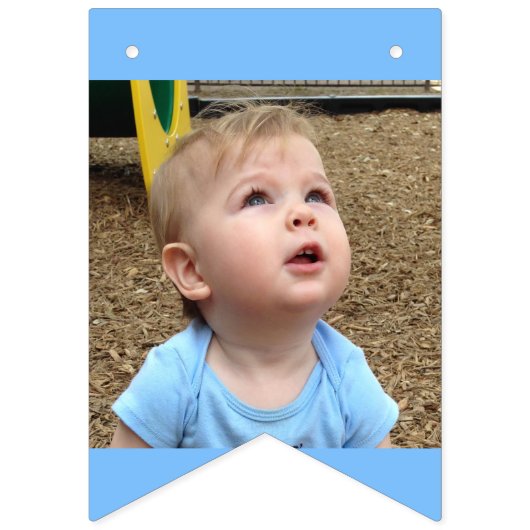 Custom Bar Mitzvah Blue Wimpelkette (Zweite Fahne)