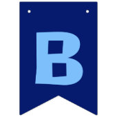 Custom Bar Mitzvah Blue Wimpelkette (Dritte Fahne)