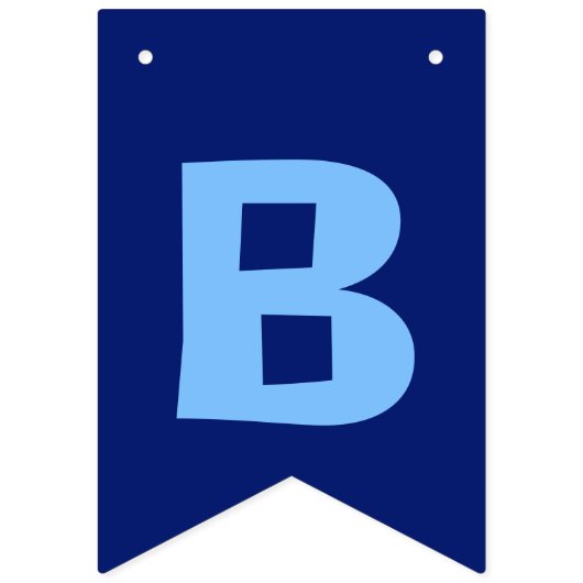 Custom Bar Mitzvah Blue Wimpelkette (Dritte Fahne)