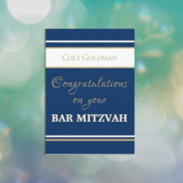 Custom Bar Mitzvah Congrats Karte