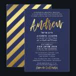 CUSTOM Bar Mitzvah Einladung für Andrew Marine   G<br><div class="desc">*** HINWEIS - DER GOLDFOLIENeffekt IST EIN DRUCKBILD *** - - - - - - - - - - - - - - - - - - - - - - - - - - - - - - - - - - - - - - - - - -...</div>