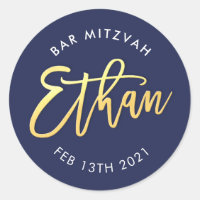 CUSTOM Bar Mitzvah für Ethan Marine + Gold