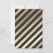 CUSTOM Bar Mitzvah Gehäuse Tommy Marine + Gold Einladung (Rückseite)