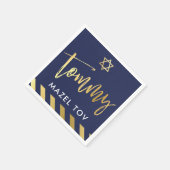 CUSTOM Bar Mitzvah mazel tov für Tommy Marine + go Serviette (Ecke)