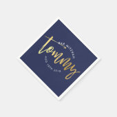 CUSTOM Bar Mitzvah Mittagessen für Tommy Marine +  Serviette (Ecke)