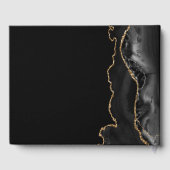 Custom Bar Mitzvah Party Foto Black Gold Gästebuch (Rückseite)