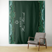 Custom Bar Mitzvah Party Green Gold Foto Stand Wandteppich (Beispiel)