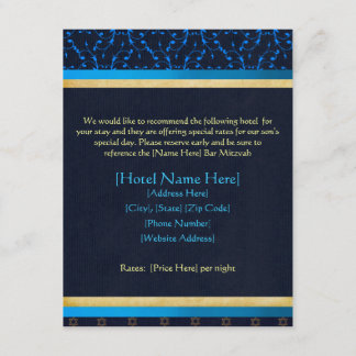 Custom Bar Mitzvah Unterkunft Karten