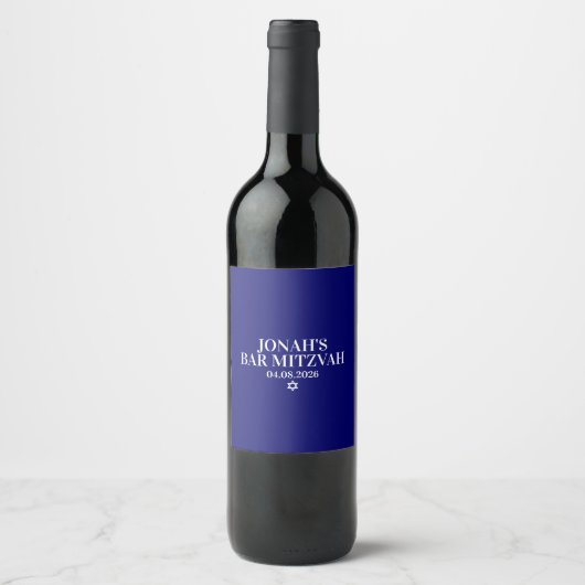 Custom Bar Mitzvah Wine Labels Weinetikett (Vorderseite)