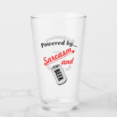 Custom Bar or Mancave Powered by Sarcasm und Bier Glas (Vorderseite)