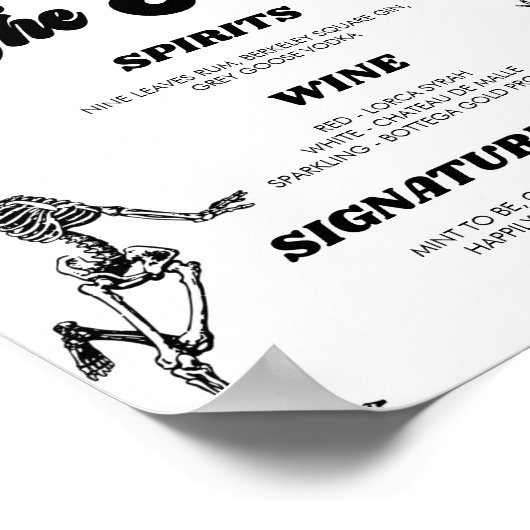 Custom Bar Sign Poster (Ecke)