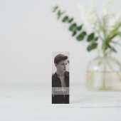 Custom Barber Contact Card with QR Code Mini Visitenkarte (Stehend Vorderseite)