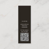 Custom Barber Contact Card with QR Code Mini Visitenkarte (Rückseite)