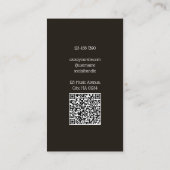 Custom Barber Contact Card with QR Code Visitenkarte (Rückseite)
