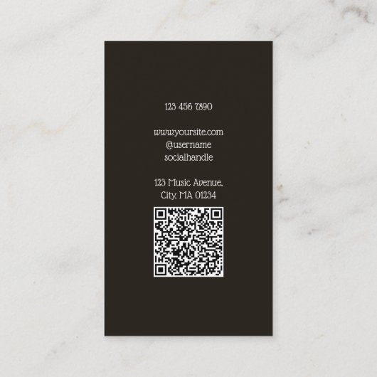 Custom Barber Contact Card with QR Code Visitenkarte (Rückseite)