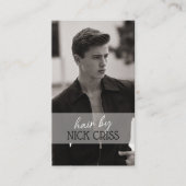 Custom Barber Contact Card with QR Code Visitenkarte (Vorderseite)