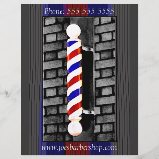 Custom Barber Shop / Werbung / Flyer (Hinten)