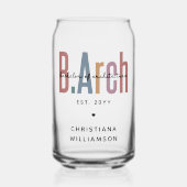 Custom BArch Bachelor of Architecture Abschluss Dosenglas (Vorderseite)