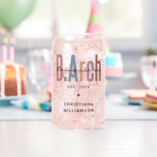 Custom BArch Bachelor of Architecture Abschluss Dosenglas (Insitu (Geburtstag))