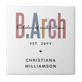 Custom BArch Bachelor of Architecture Abschluss Fliese (Vorderseite)