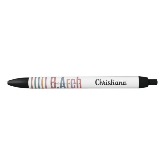 Custom BArch Bachelor of Architecture Abschluss Kugelschreiber (Vorderseite)