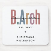 Custom BArch Bachelor of Architecture Abschluss Mousepad (Vorne)