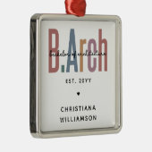 Custom BArch Bachelor of Architecture Abschluss Ornament Aus Metall (Rechts)