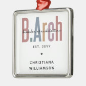 Custom BArch Bachelor of Architecture Abschluss Ornament Aus Metall (Links)