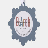 Custom BArch Bachelor of Architecture Abschluss Ornament Karte (Linke Ecke)