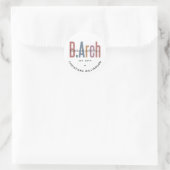 Custom BArch Bachelor of Architecture Abschluss Runder Aufkleber (Tasche)