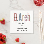 Custom BArch Bachelor of Architecture Abschluss Serviette (Beispiel)