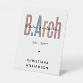 Custom BArch Bachelor of Architecture Abschluss Sockelschild (Vorderseite)